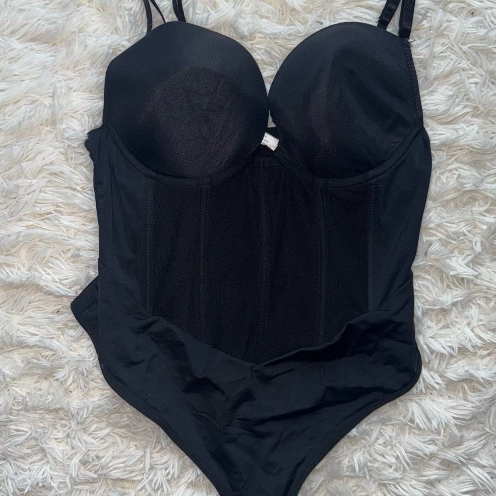 Black Shaping Bodysuit with Adjustable Straps - Picture 4 of 4